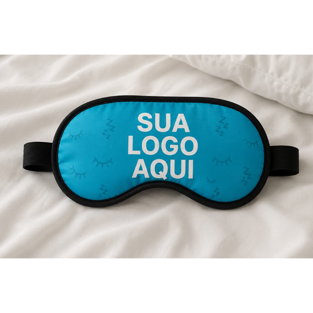 mascara de dormir personalizada com sua arte ou logo
