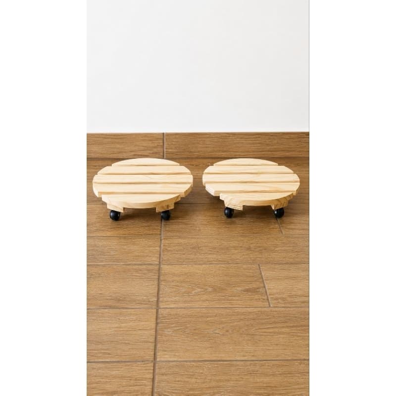 Kit 2 SUPORTE DE VASO PLANTAS REDONDO PINUS 30 cm