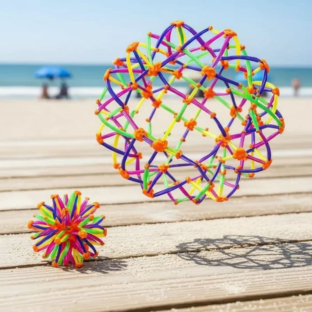 Bola Expansível Retrátil Mágica Brinquedo Sensorial Infantil Colorido Divertido Bolinha Duhome