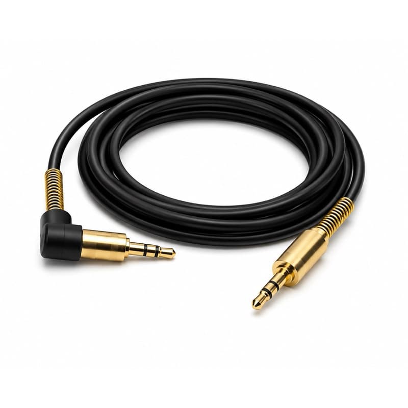 Cabo Auxiliar P2 x P2 2 Metros 3.5mm Estéreo para Carro Celular Notebook PC Caixa de Som Caixa de Som Som Automotivo