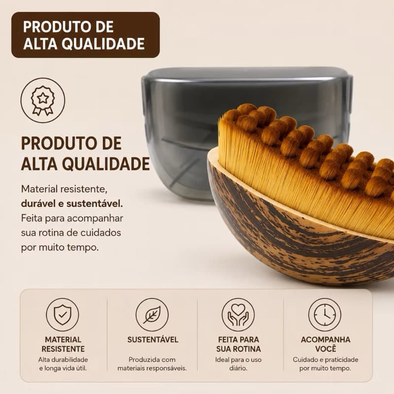 Escova de Limpeza Facial Massageadora para Skincare | Cerdas Macias | Drenagem Facial