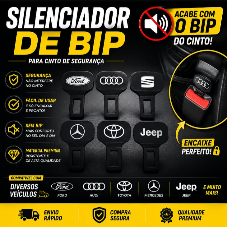 Silenciador de Cinto Automotivo Premium | Diversas Marcas
