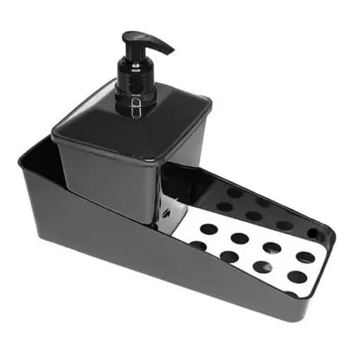 Porta Detergente De Plástico 600ml Sabão Esponja Dispenser