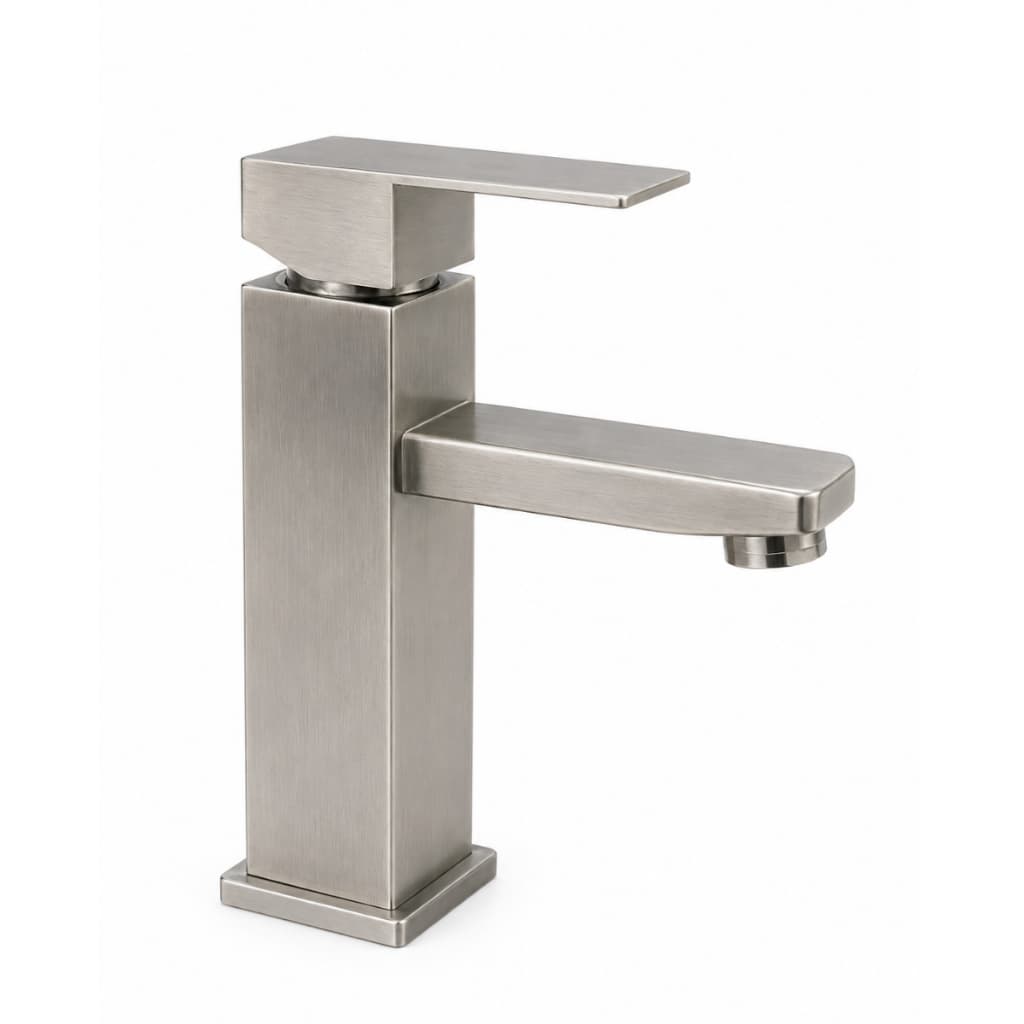 Torneira Banheiro Monocomando MIsturador Aço Inox Escovado Cromado Fosco Água Quente e Fria