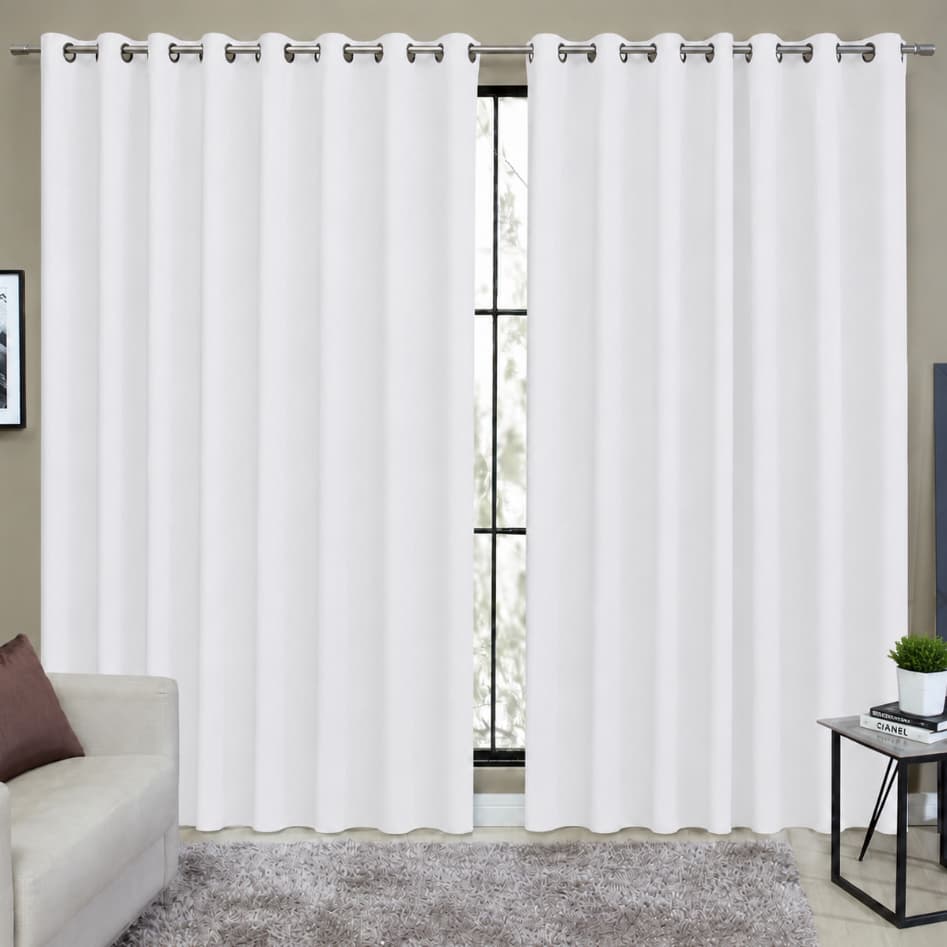 Cortina Sala/quarto 280x230 Tecido Oxford Para Varão Casa Decorações
