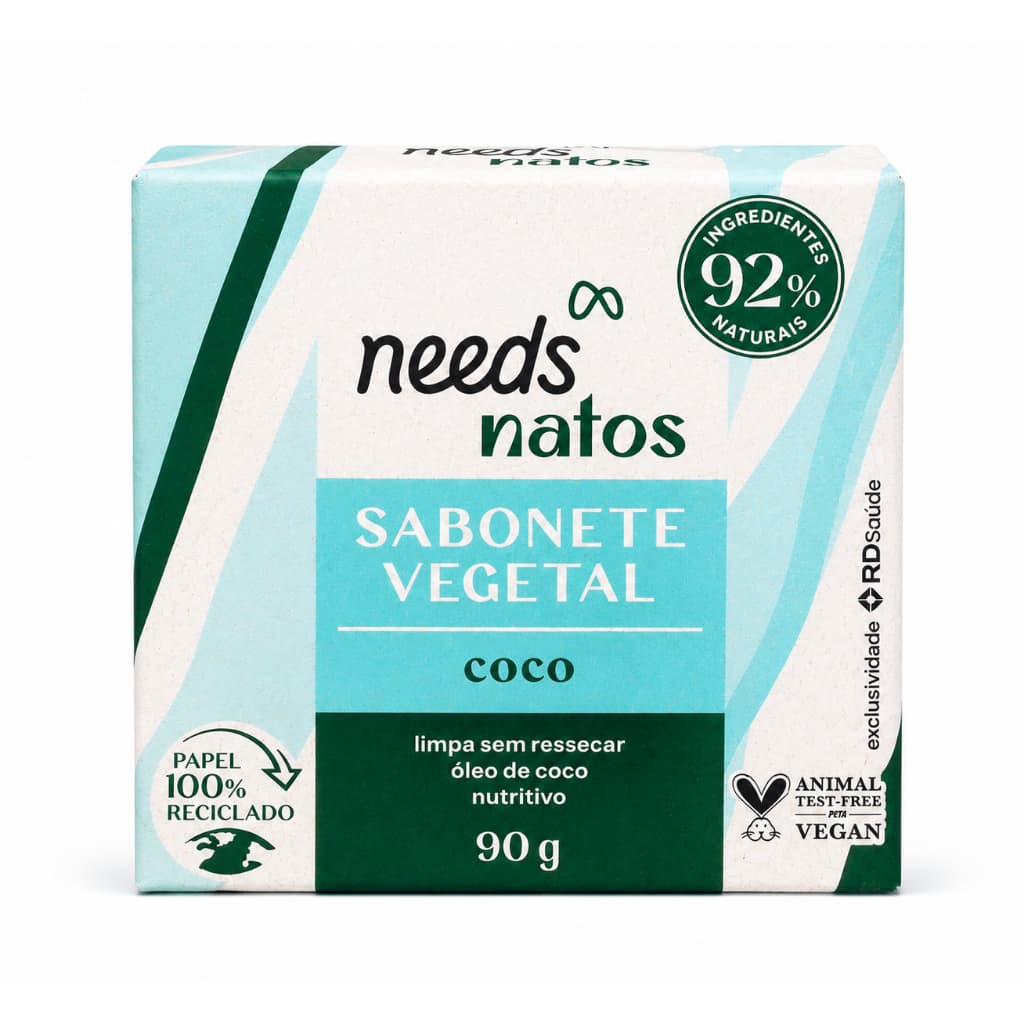 Sabonete Needs Natos Vegetal Coco 90g Vegano Hidratante