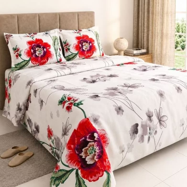 Jogo de Cama Kit Lencol Toque de Algodão Lençol Toque de Seda Casal Queen