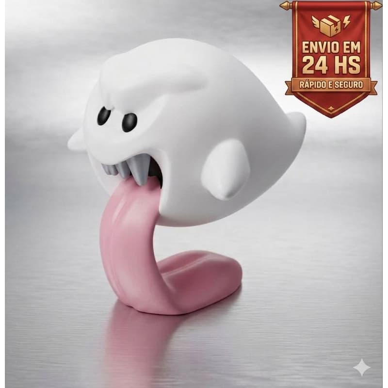 Boo/ Bu - fantasma super Mario bros Gamer decoração - coleção boneco colecionador quarto infantil enfeite jogos decor