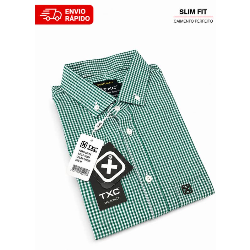 Camisa Country Masculina Xadrez verde Ariat Slim Algodão Cowboy Rodeio Social