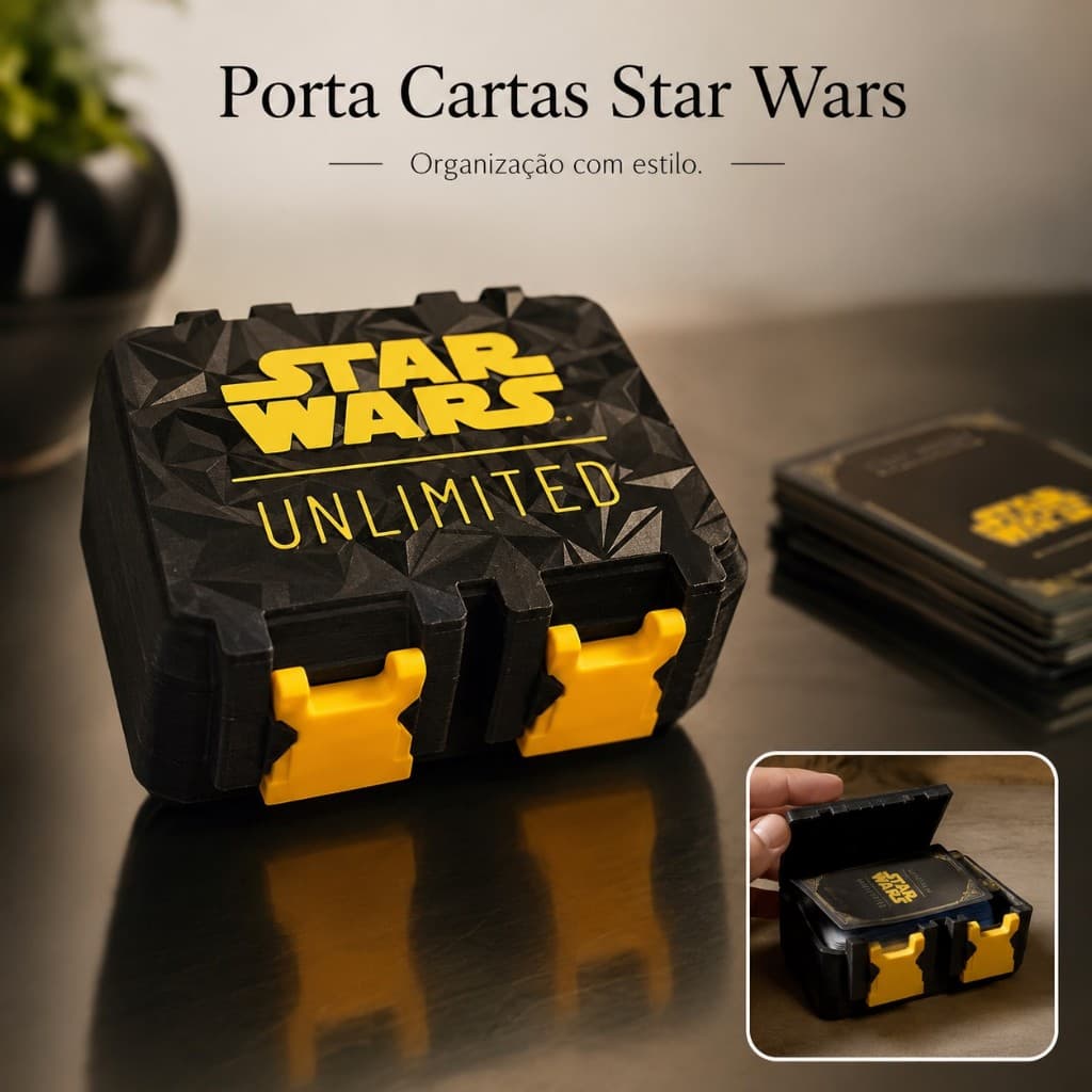 Caixa Personalizada Jogo Uno Cartas Baralho Porta Treco Geek Organizador - Star Wars