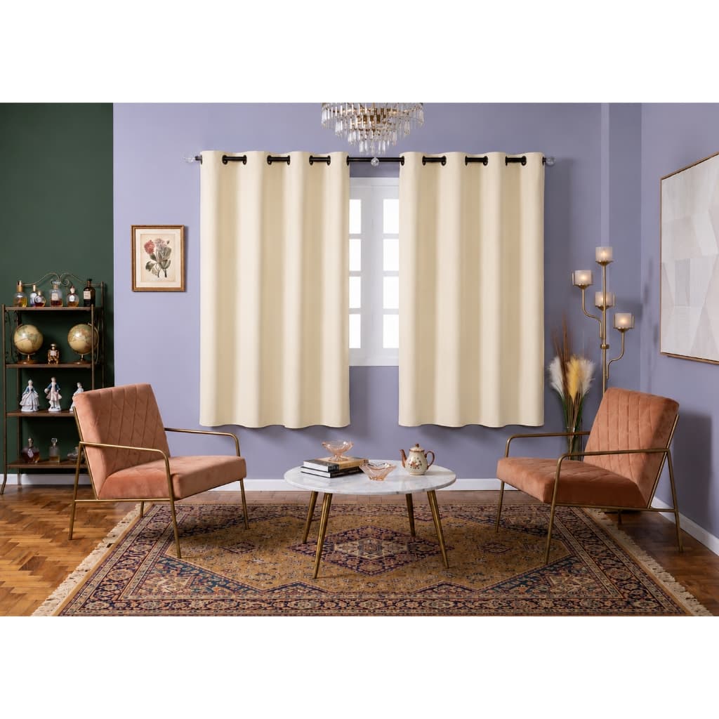 Cortina 100% Blackout 2,20m x 1,30m Pra Sala e Quarto Pvc Corta Luz