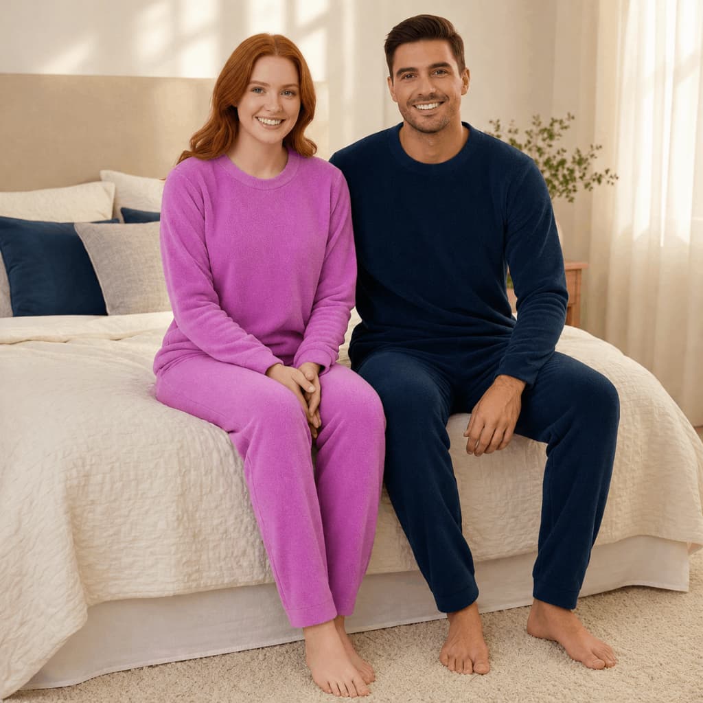 Pijama Flanelado Texturizado Premium Conjunto Longo Macio Quentinho Inverno Feminino Masculino