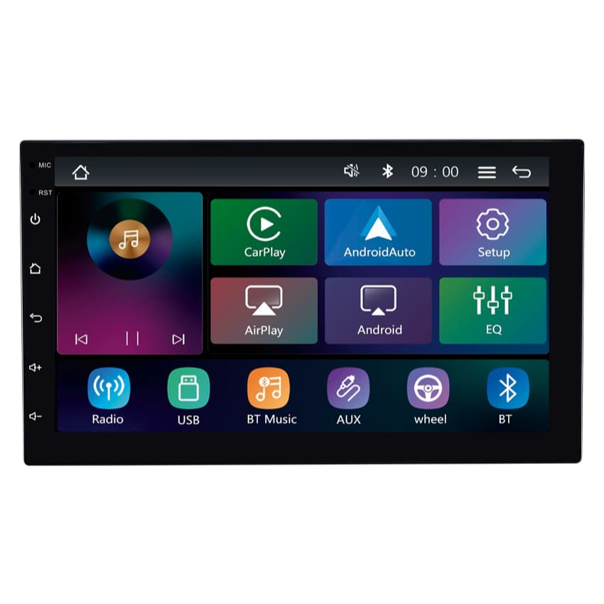 Central Multimídia Roadstar RS-7200BR 7" CarPlay Sem Fio - Tela IPS Full Touch com Android Auto
