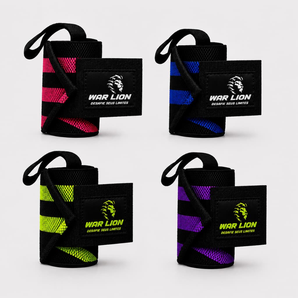 Kit Munhequeira Crossfit | Munhequeira Elástica de Pulso | Munhequeira para Musculação