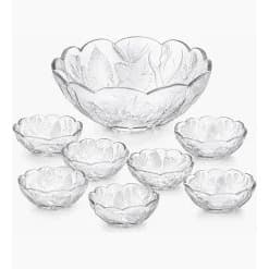 Conj 7 Bowl em vidro Dumiat Rose/Konia