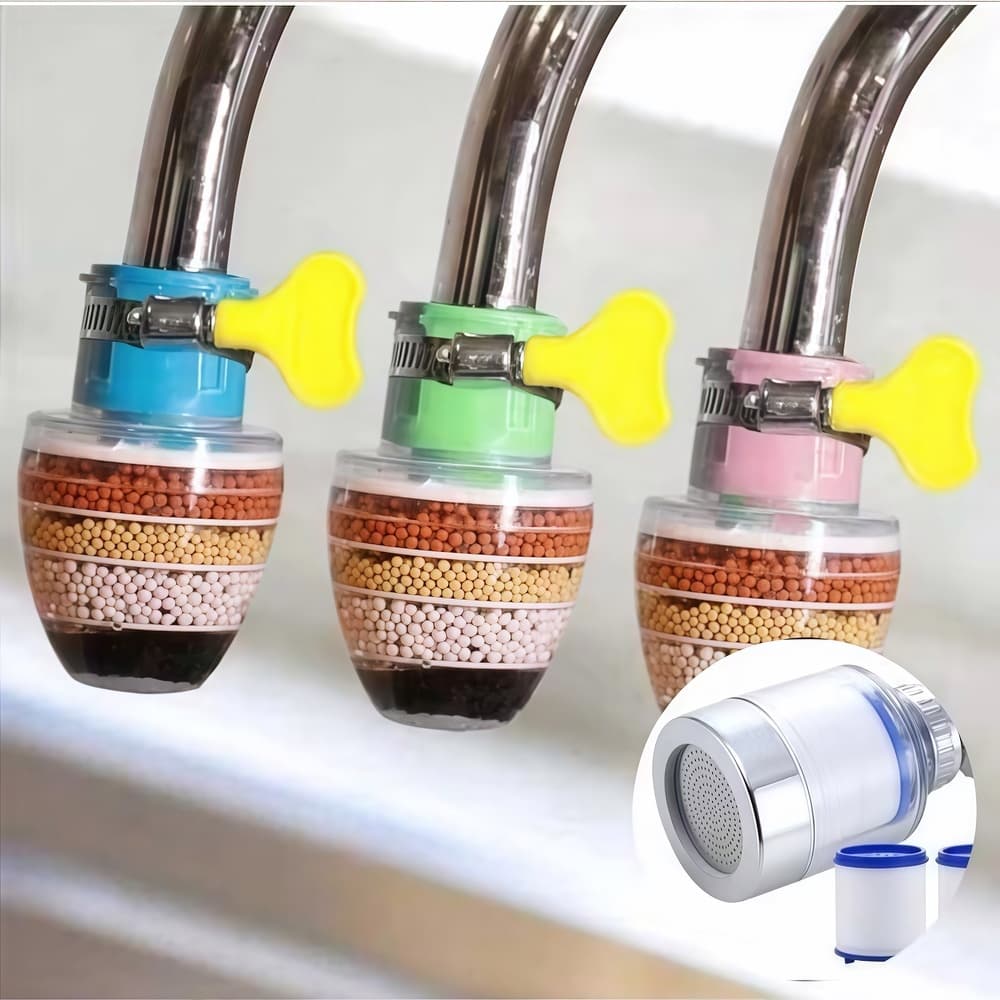 Filtro Purificador Arejador Com Filtro De Água Purificador Carvão Ativado 3 em 1 Bico Arejador Para Torneira De Cozinha