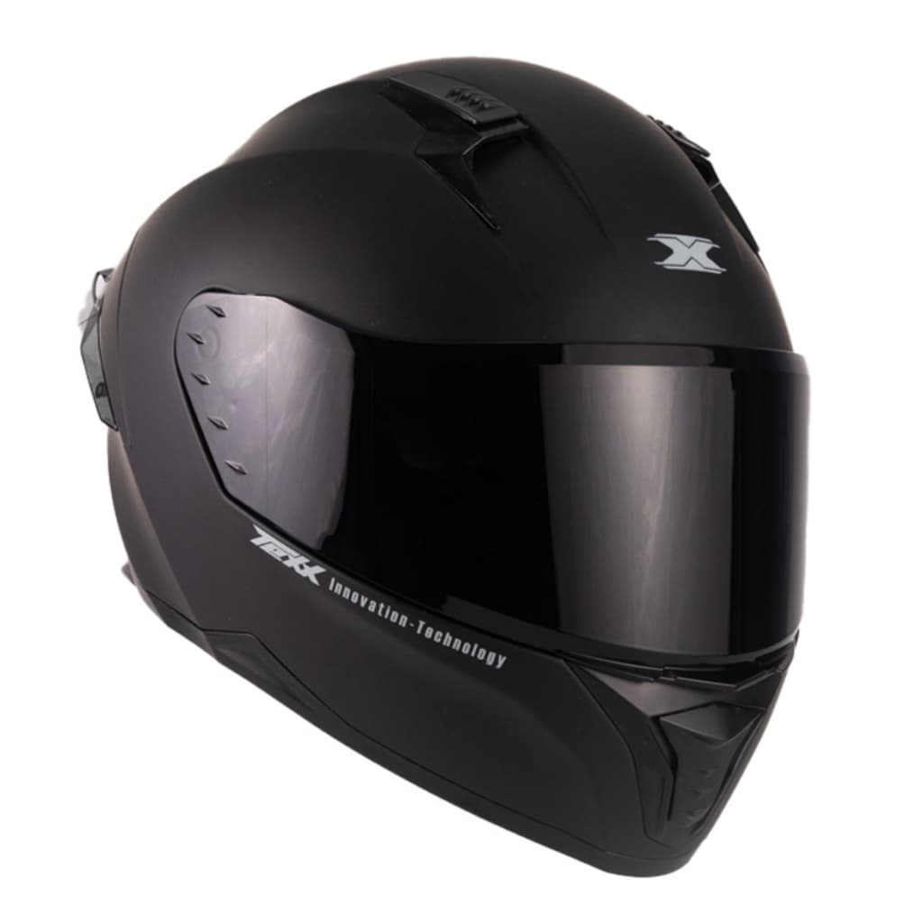 Capacete Texx Raptor Solid Preto Fosco Capacete Integral Moto Esportivo Original Alta Segurança Viseira Cristal
