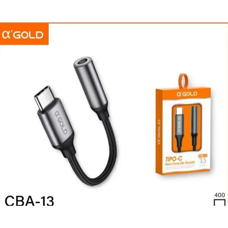Cabo Adaptador De Audio P2 Femea P/Tipo C A’Gold CBA-13