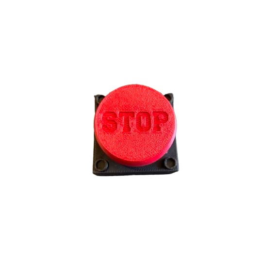 Clicker Antiestresse Fidget Toy Articulado e Clicável em PLA - Botão STOP (Aprox 4 cm)