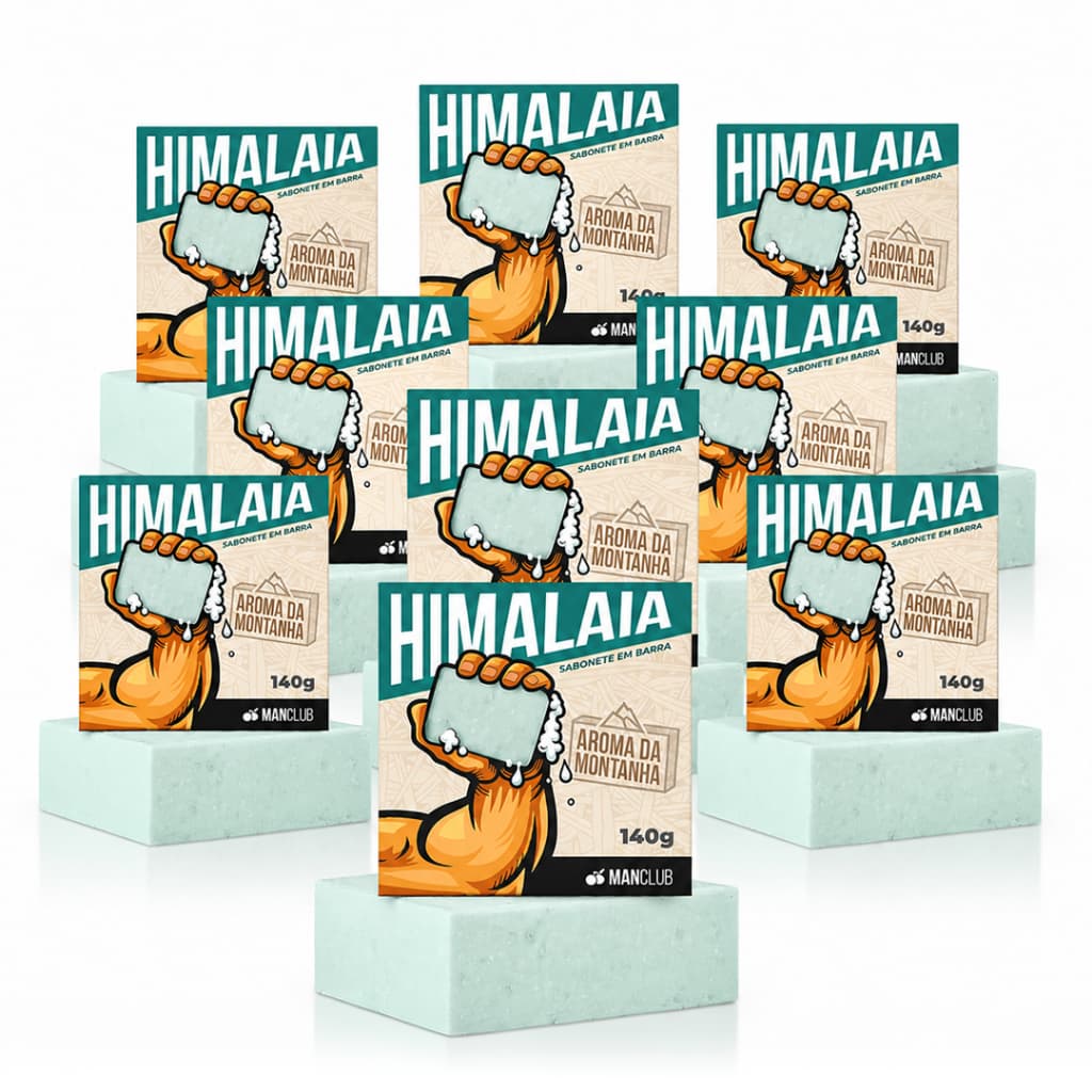 9 Sabonetes do Himalaia MANCLUB – Sabonete em Barra Masculino Esfoliante, Fragrância Exclusiva e Aroma Marcante