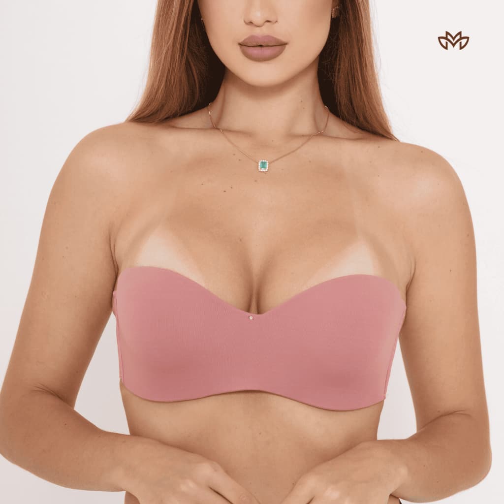 Sutiã Tomara que Caia Meia Taça Rose com Bojo Alça Regulaveis Confortavel Fecho Triplo Push Up