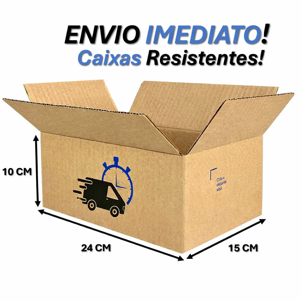 Kit Caixas de Papelão Para Envios Medida 24x15x10 Com Impressão Ecommerce/Flor/Pet 75 Unidades