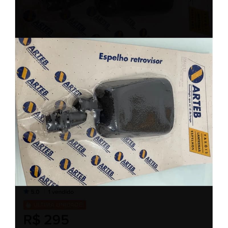 Retrovisor Lado Esquerdo Vw Brasília 1974 /82 Original Arteb