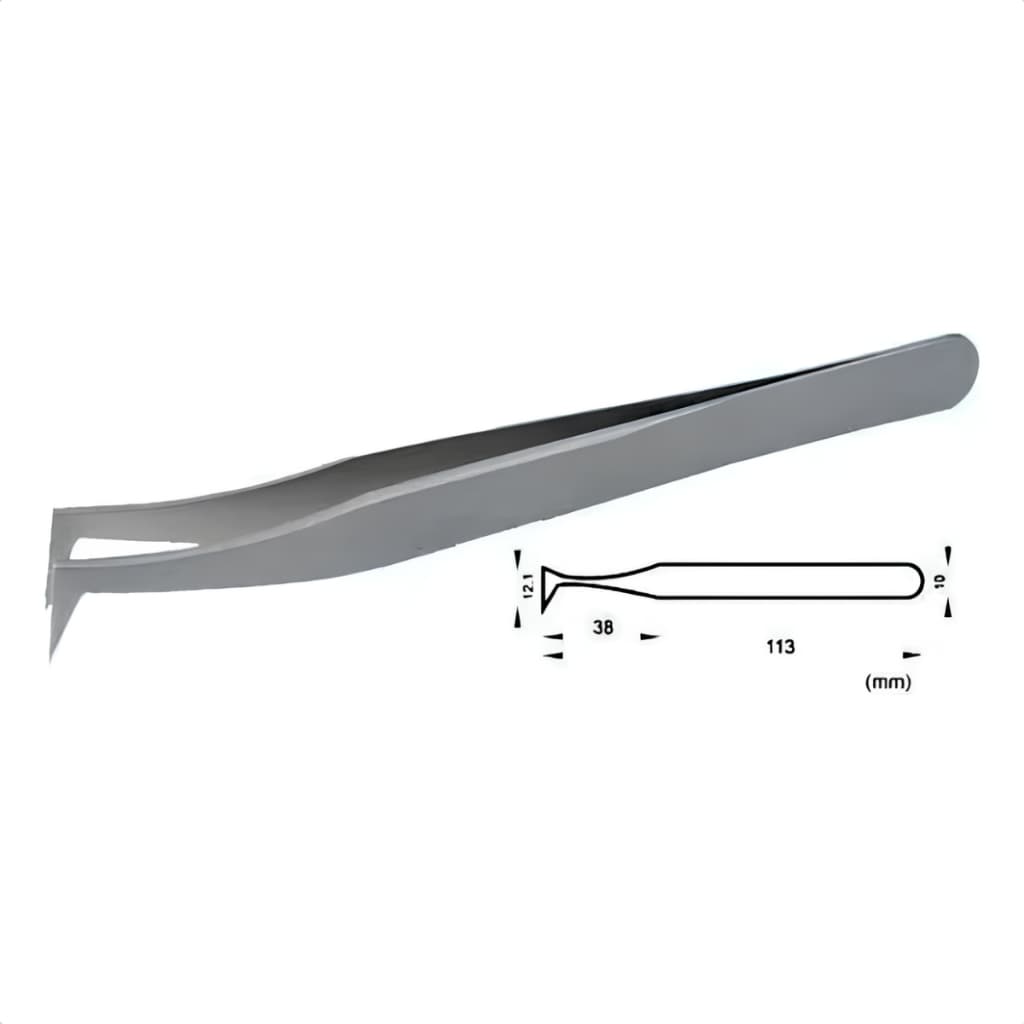 Pinça Vermonth para Cílios Ponta Super Fina Curvada 11cm Volume Russo Lash Designer