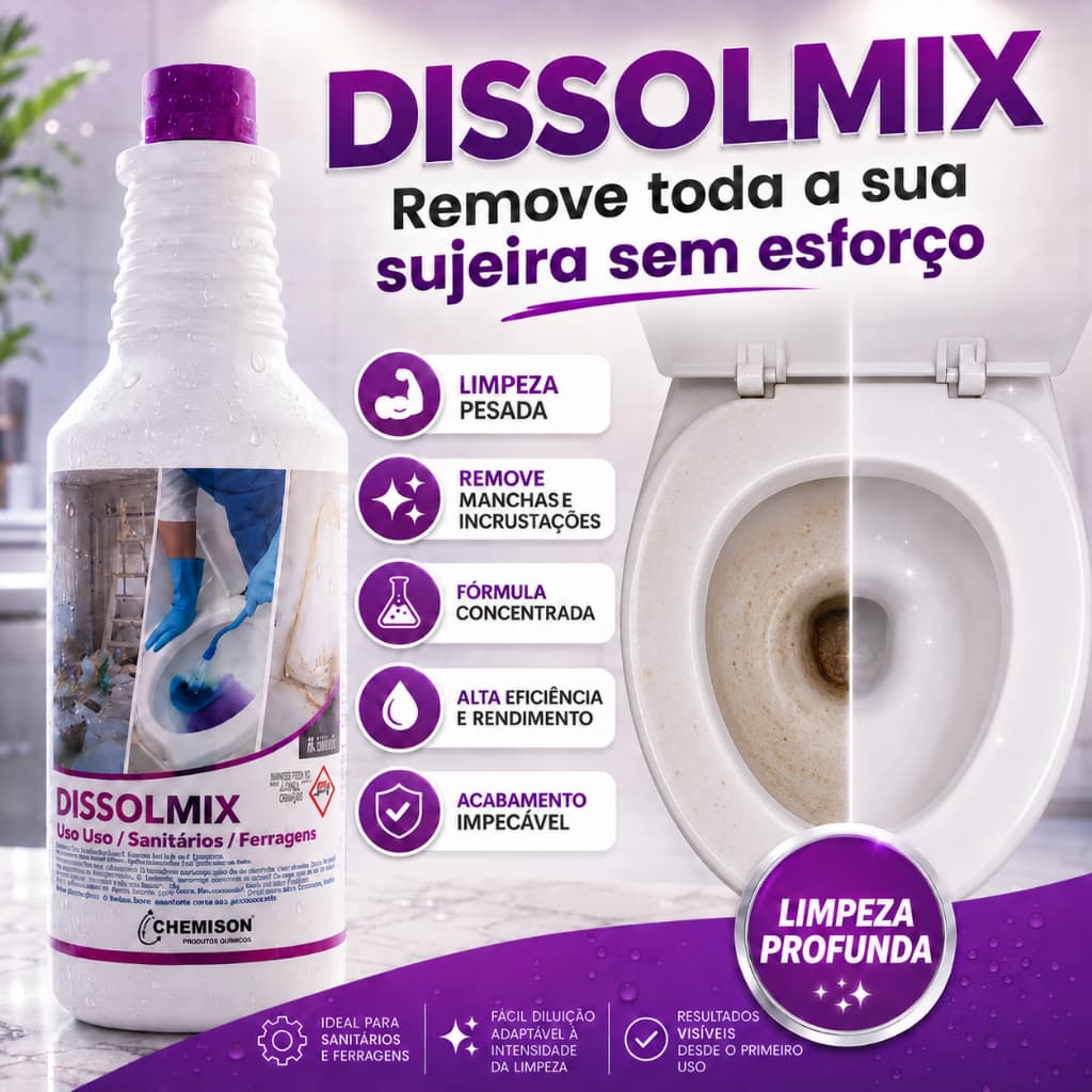 Detergente Limpa Vasos Roxinho Encardidos Dissolmax 2.0 1L