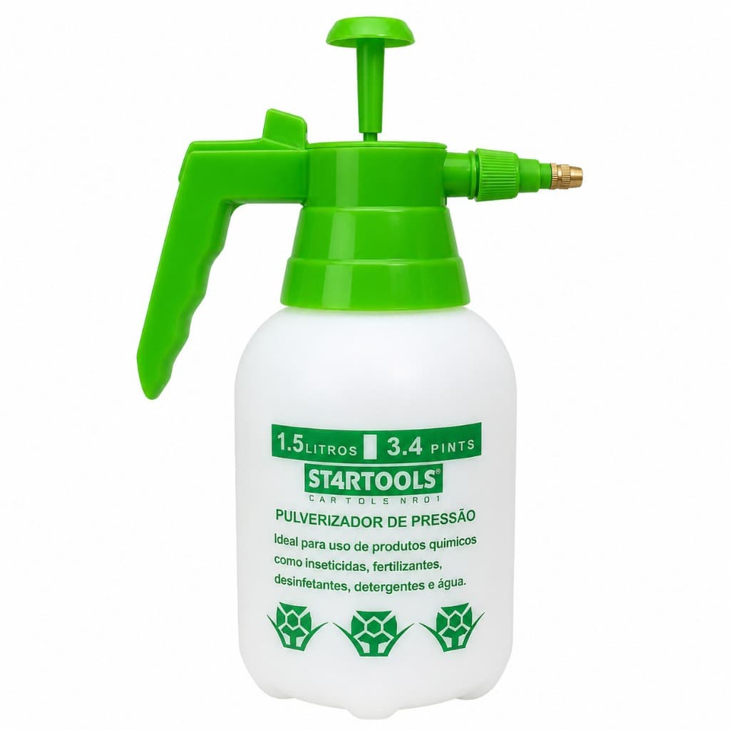 Pulverizador Pressão Acumulada 1,5L Startools Bico Regulável Plantas