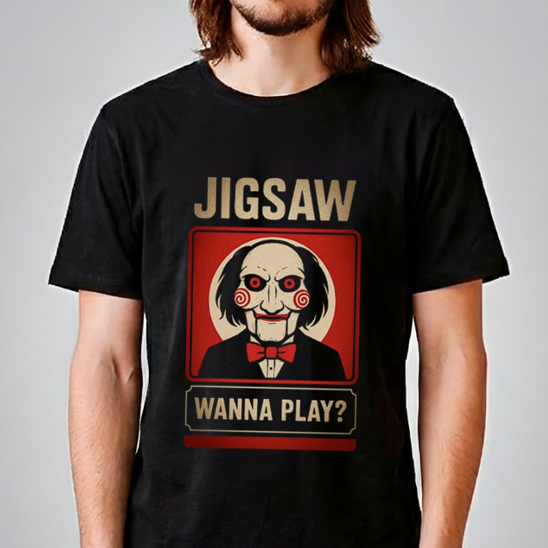 Camiseta JIGSAW JOGOS MORTAIS Streetwear 100% Algodão Masculina e Feminina Unissex Camisa Premium