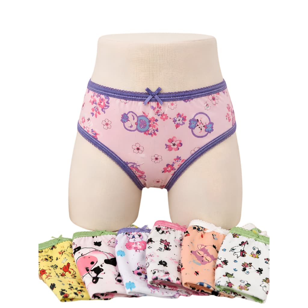 kit 8 Calcinha Infantil 100% Algodão Antialérgica Confortável