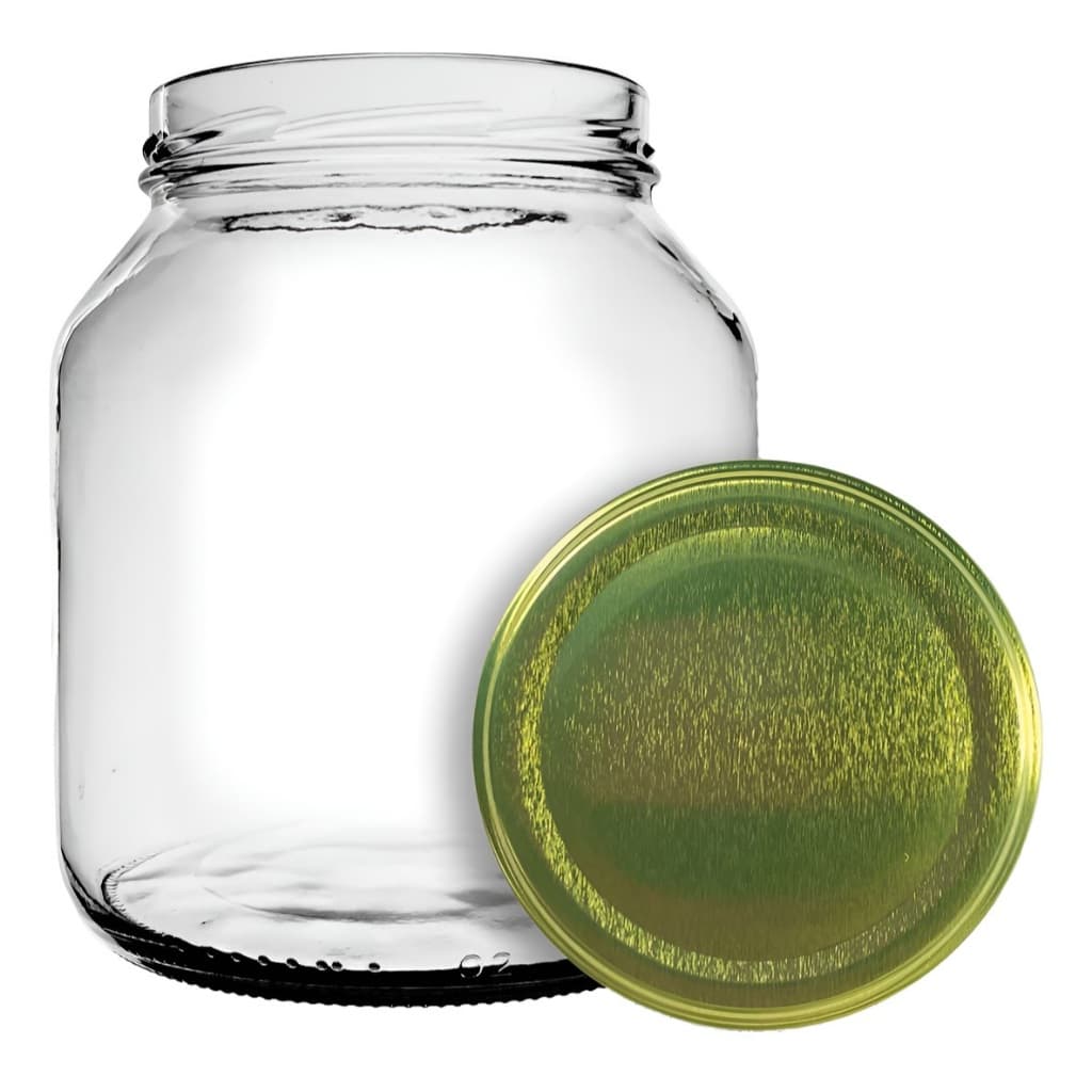 Pote de Vidro Grande 2 L Palmito Conserva Porta Mantimentos Biscoito Kombucha - Cx c/ 1 ou 2 un