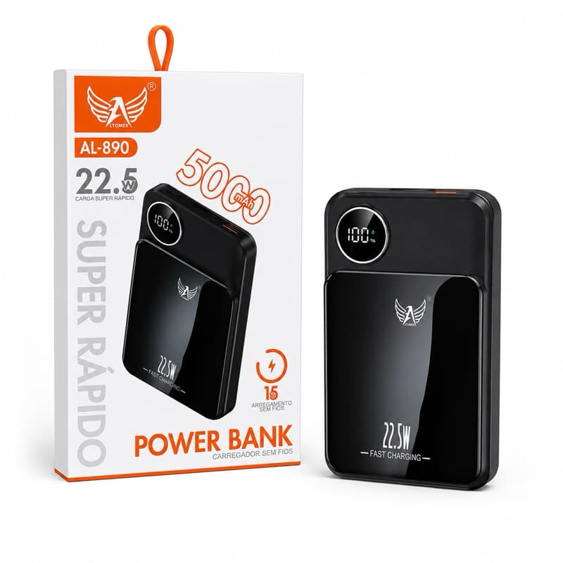 Carregador portátil Para iPhone Por indução MagSafe Power Bank 5000 mAh battery Al-890