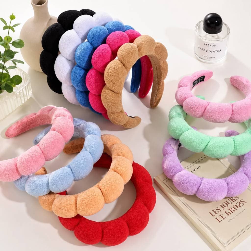 Tiara para cabelo Tiara Nuvem Faixa De Pelucia Adequado para Banho, Maquiagem, Cuidados com a Pele