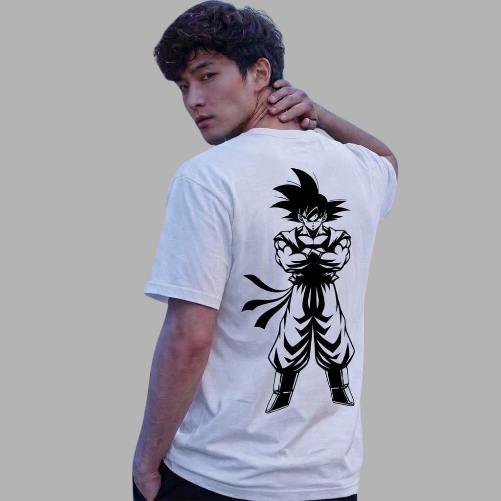 Camisa Camiseta Streetwear Oversized Anime Goku 100% Algodão Masculino Feminino Tecido Premium