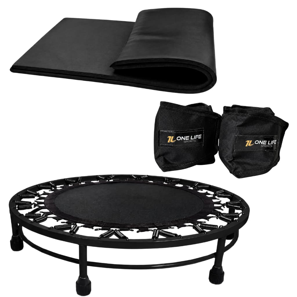 Mini Jump Cama Elástica Colchonete Tornozeleira Profissional 3kg Treino Aeróbico Funcional Fitness