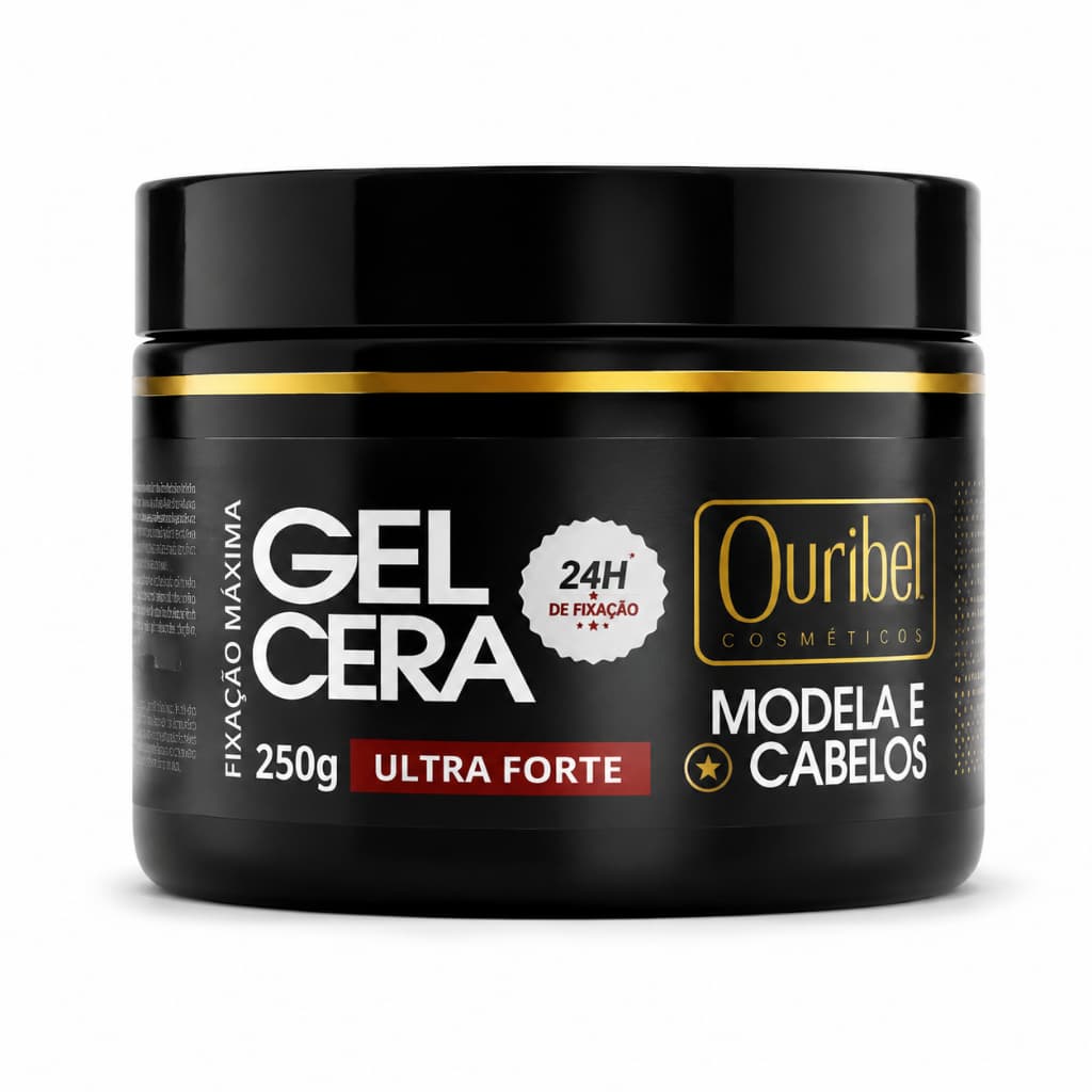 Gel Cera Capilar Ultra Forte 250g Fixação Máxima Efeito Natural Não Resseca Ouribel