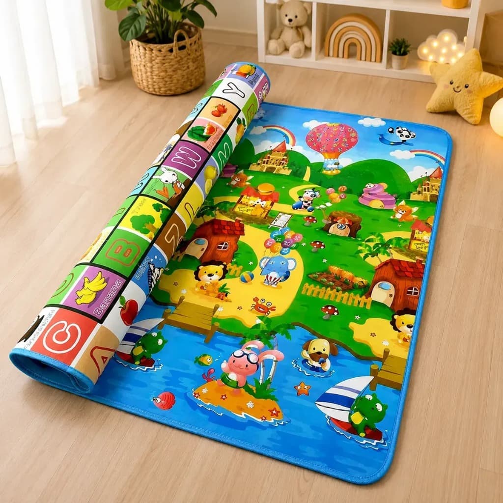 Tapete Infantil Atividades Bebê Térmico Dobrável Tatame Educativo Emborrachado Dupla Face Sortido