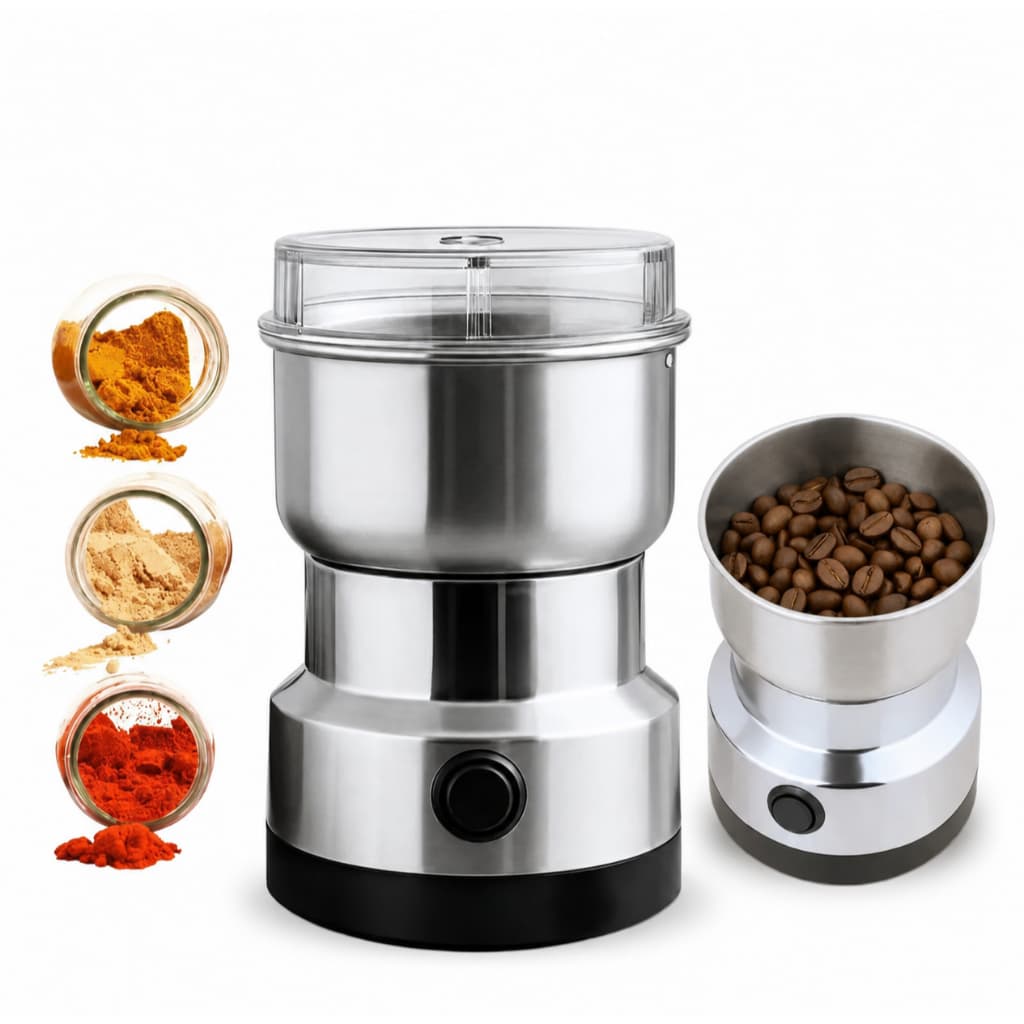 Moedor De Café Elétrico Inox Multifuncional Grãos Temperos