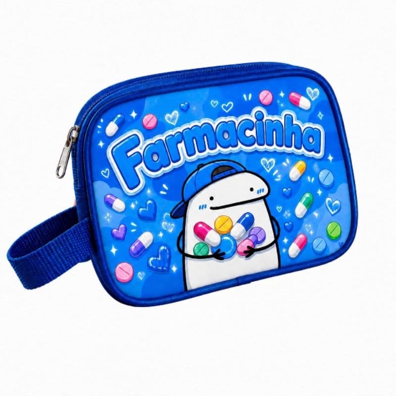 Necessaire Pequena Farmacinha de bolsa Farmacinha para dia a dia flork fofa Bolsinha para medicamentos