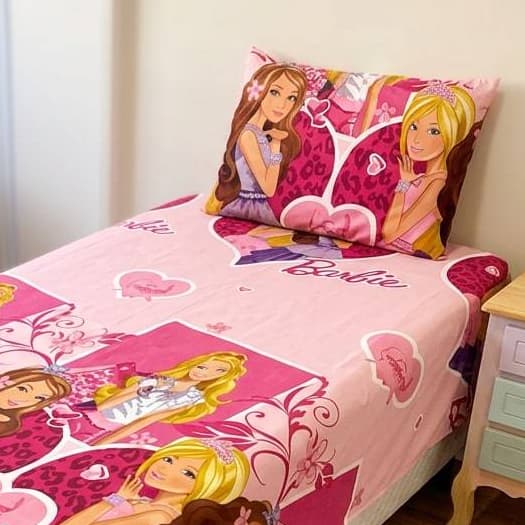 Kit Jogo de Lençol Infantil 2 Peças Fronha Menina Menino Personagens