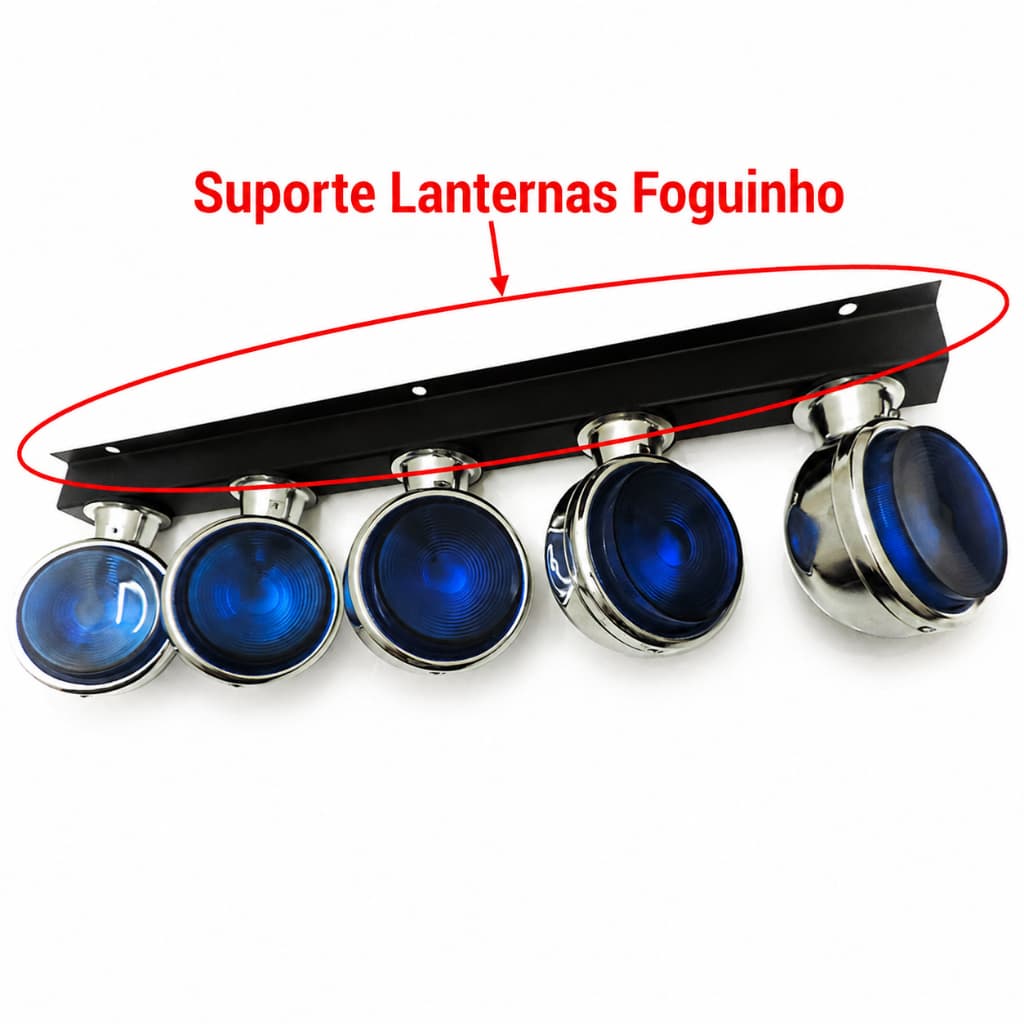 Suporte para Lanternas Foguinho Maria Preta ou Cromado 3, 4 ou 5 Lanternas Universal