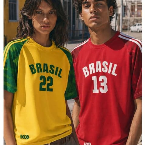 Camiseta esportiva Brasil Vermelha 13  - Amarela 22 e 14 - Academia - Corrida - UV50+
