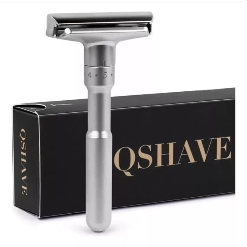 Qshave barbeador regulável Safety Razor 6 níveis