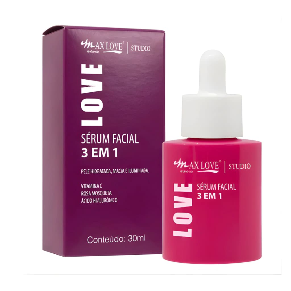 Sérum Facial 3 em 1 Max Love 30ml
