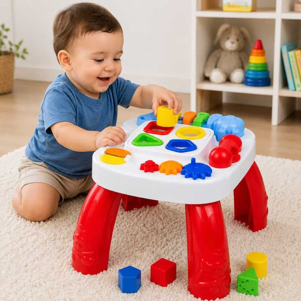 Mesa Didática Educativa Interativa Sensorial Infantil Divertida Primeira Infância Aprendizado Lúdico