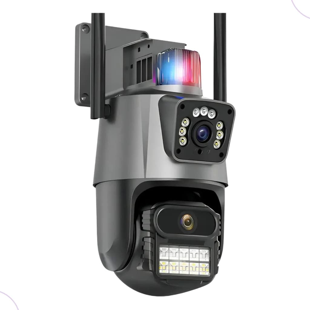 Gostey Camera Dupla de Segurança Externa 6MP com Visão Noturna IP WI-FI RJ45 APP Icsee