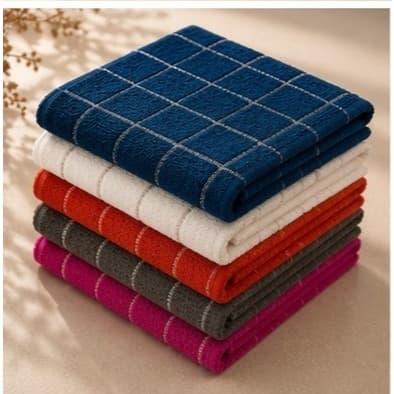 Kit 4 Panos de Copa Atoalhados Jacquard 100% Algodão Premium Alta Absorção Cozinha 45x65cm