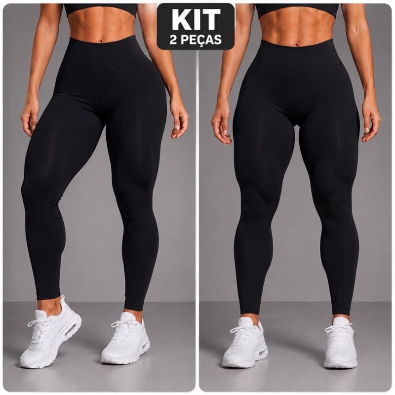 2 LEG SUPLEX LISA ZERO TRANSPARÊNCIA Suplex Premium Blackout Cintura Alta Roupa Academia Frio Tecido Grosso